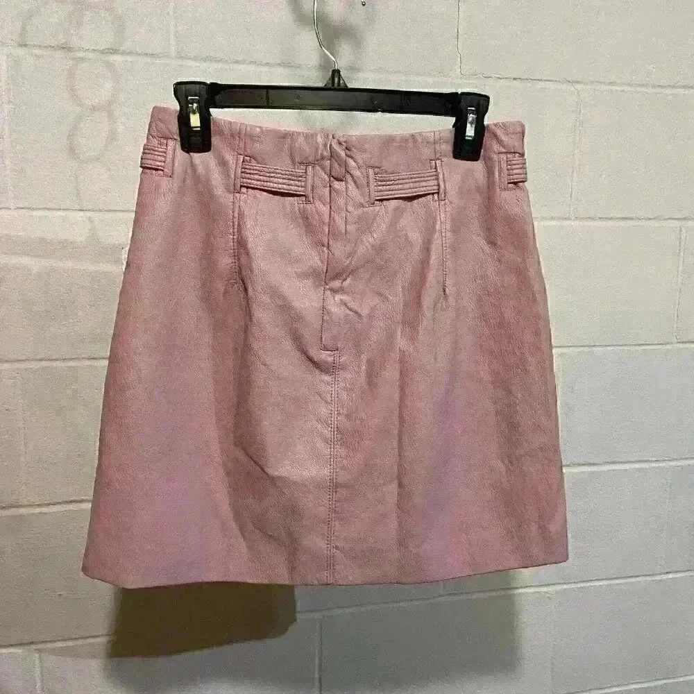 Free People Women's Payton Paperbag‎ Mini Skirt 10 Mauve Swoon #OB1053690 Boho